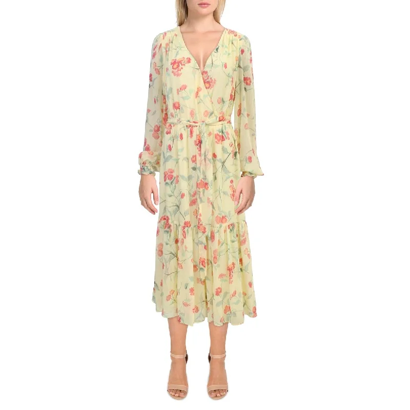 Casual Garments For Women Lauren Ralph Lauren Womens Chiffon Floral Wear to Work Dress