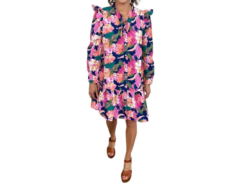 Affordable Fashion Clothing For Women Rhodes Floral Midi Dress In Multicolor