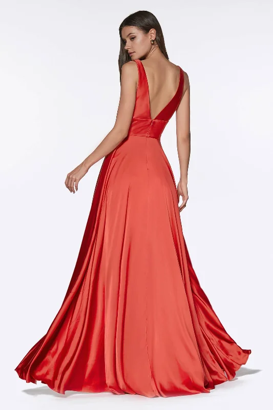 Women's Occasion Wear Clothing Cinderella Divine CD7469 Long Prom Dress Evening Gown Red