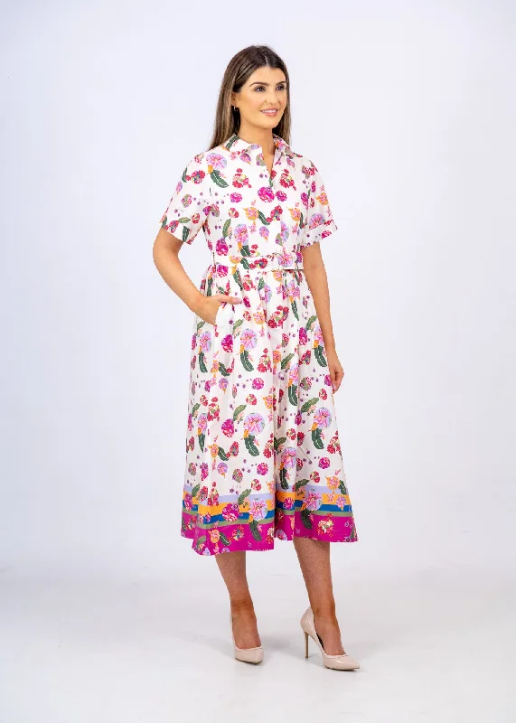 Comfortable Lounge Clothing Emily Lovelock Multi Floral Belted Dress