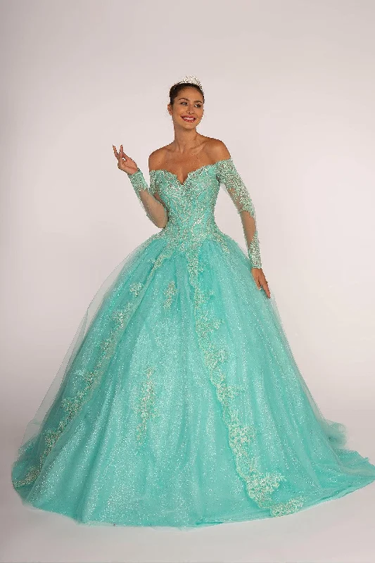 Affordable Trendy Clothes For Women Long Sleeve Quinceanera Sweet 16 Ball Gown