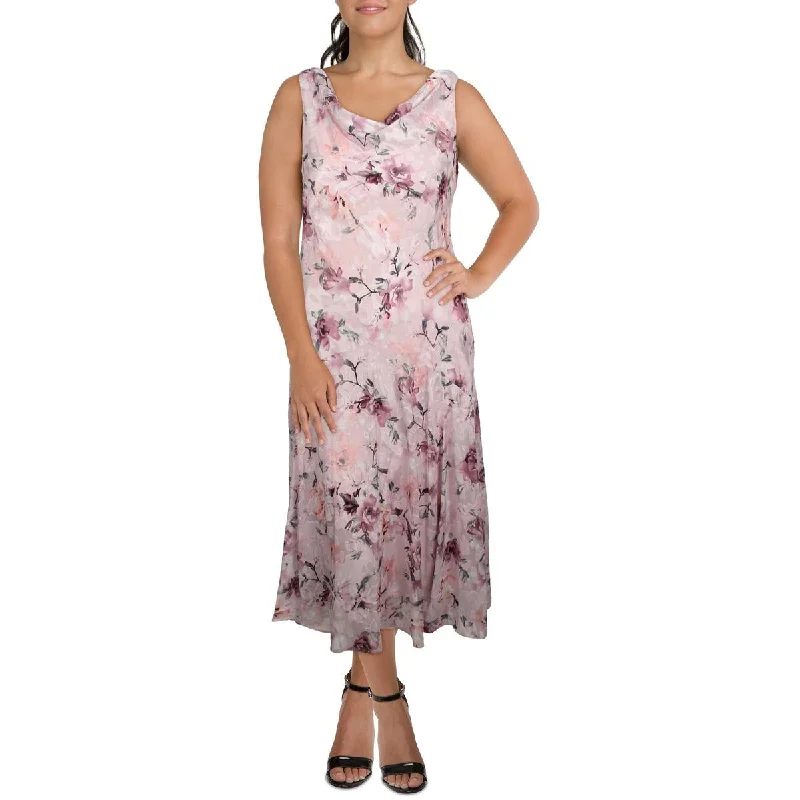 Women's Clothing With Trendy Designs Alex Evenings Womens Floral Print Maxi Evening Dress