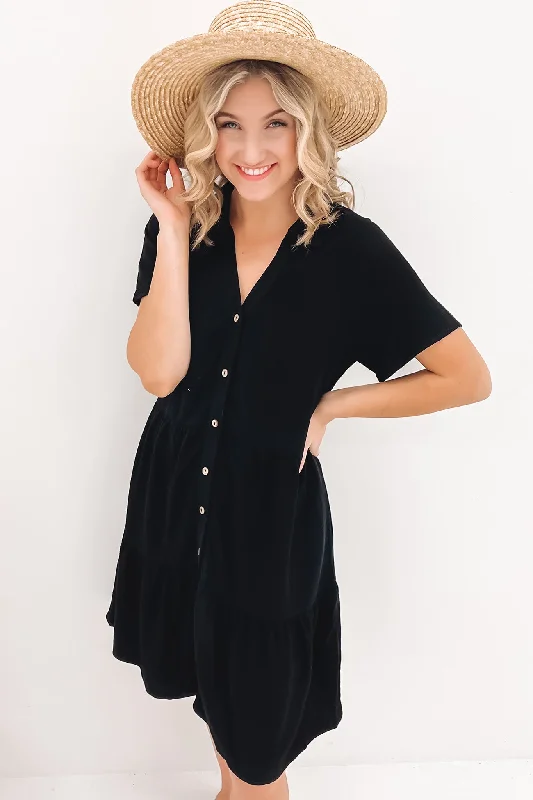 Women's Vintage Attire Little Paradise Mini Dress Black