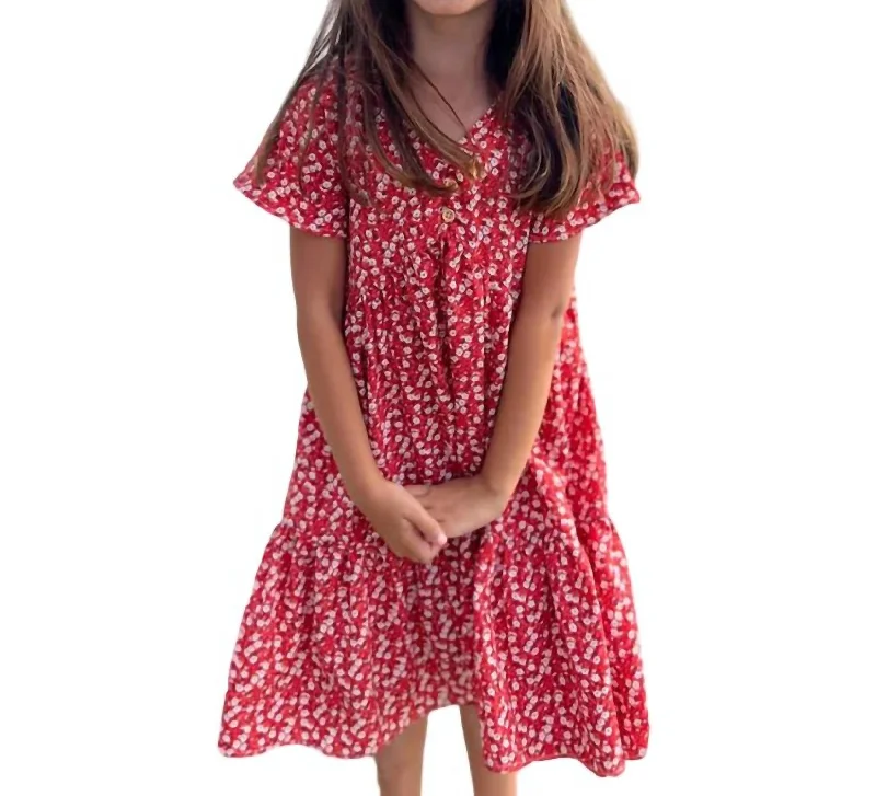 Women's Party Clothes Junior Wanda Dress In Dusty Red Floral