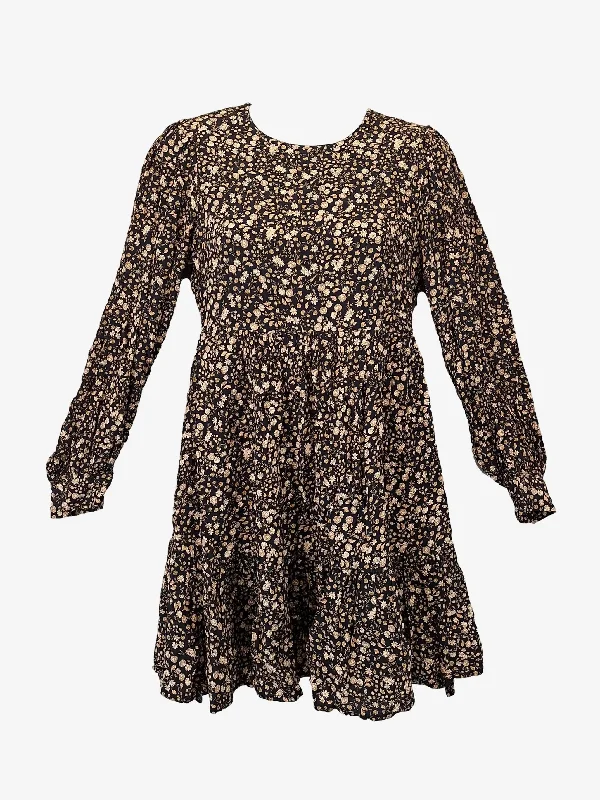 Women's Transitional Apparel Forever New Autumn Florals Gathered Mini Dress Size 6