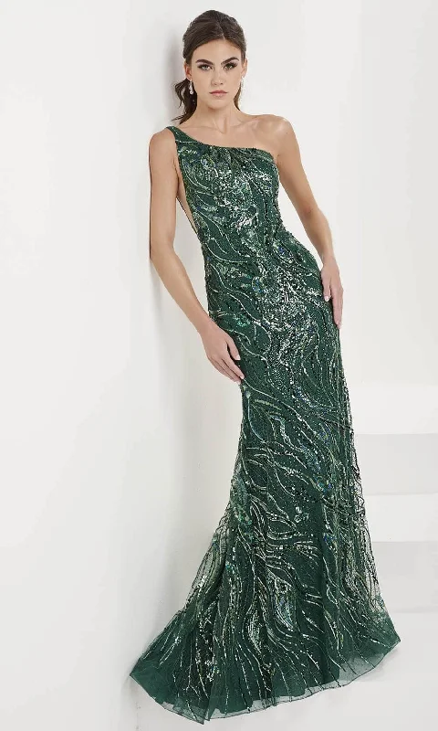 Women's Layered Outfit Panoply 14188 - One Shoulder Swirl Evening Gown