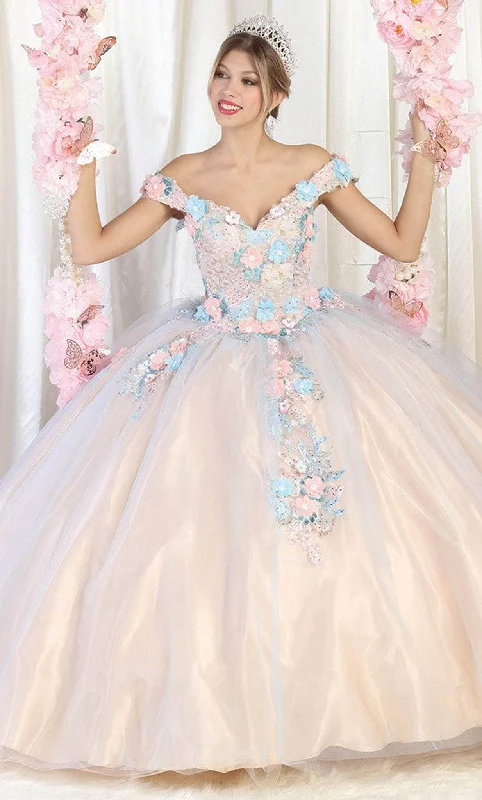 Women's Clothing And Garments Sets May Queen LK164 - Pastel Blossoms Quinceanera Ballgown