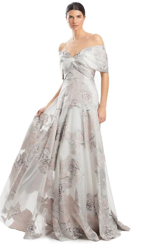 Affordable Trendy Clothes For Women Alexander by Daymor 1959S24 - Off-Shoulder Printed Ballgown