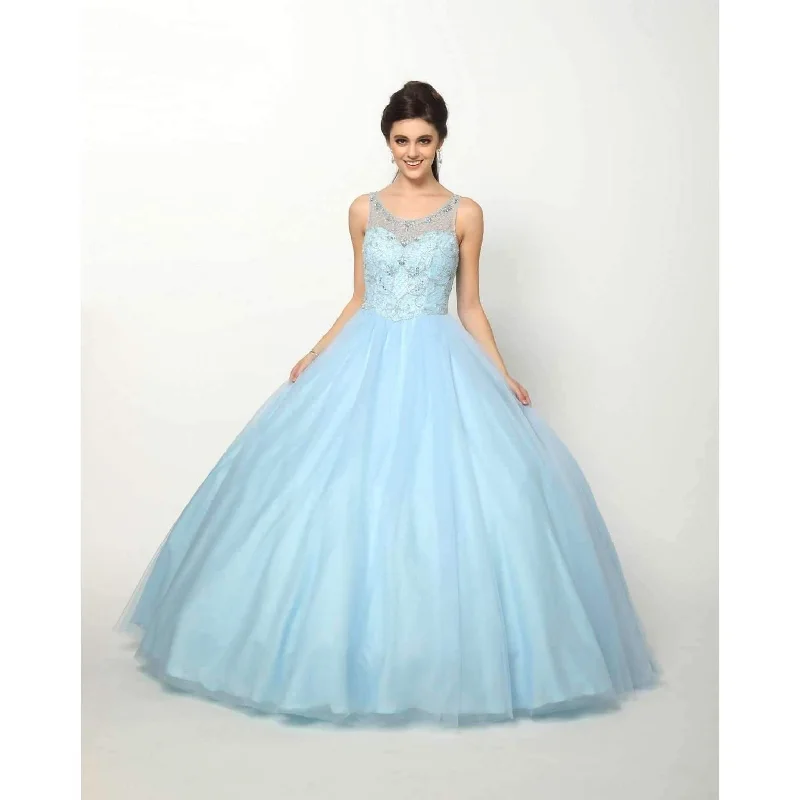 Women's Seasonal Clothing Long Ball Gown Beaded Quinceanera Dress