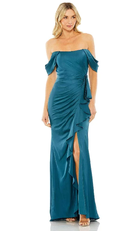 Charming Women's Clothes For Special Events Ieena Duggal 20678 - Off Shoulder Draped Evening Gown