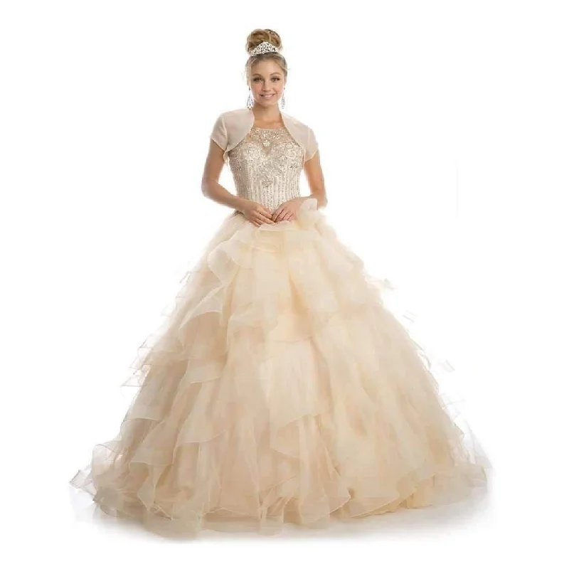 Women's Active Clothing Long Quinceanera Ruffled Ball Gown