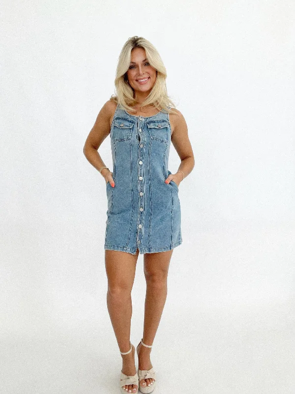 Women's Trendy Garments Denim Darling Mini Dress