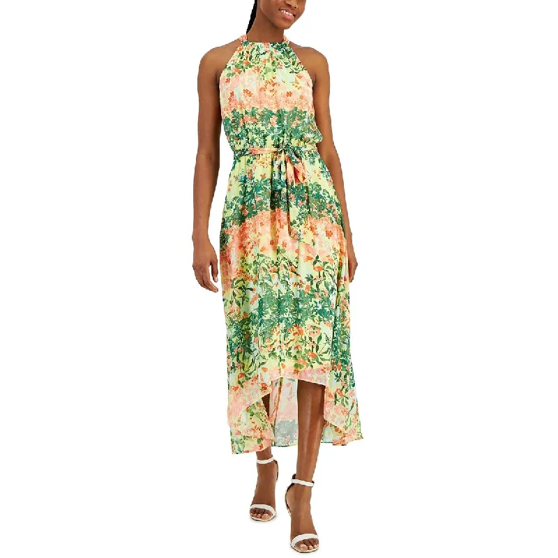 Sustainable Fashion Clothing For Women Anne Klein Womens Floral Print  Halter Dress