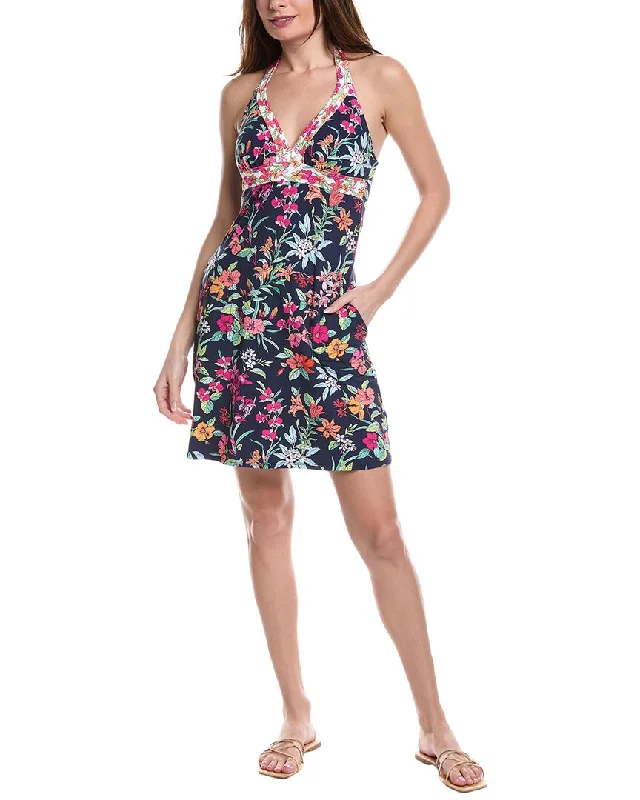 Women's Comfortable Apparel Tommy Bahama Summer Floral Halter Cover-Up Dress