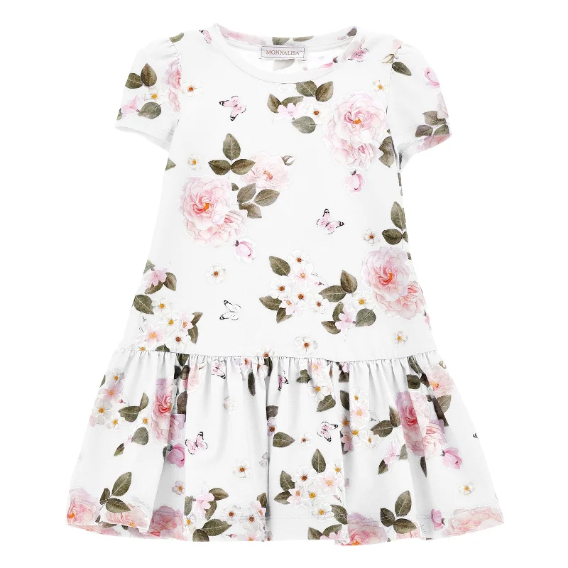 Elegant Clothing For Women White Floral Dress