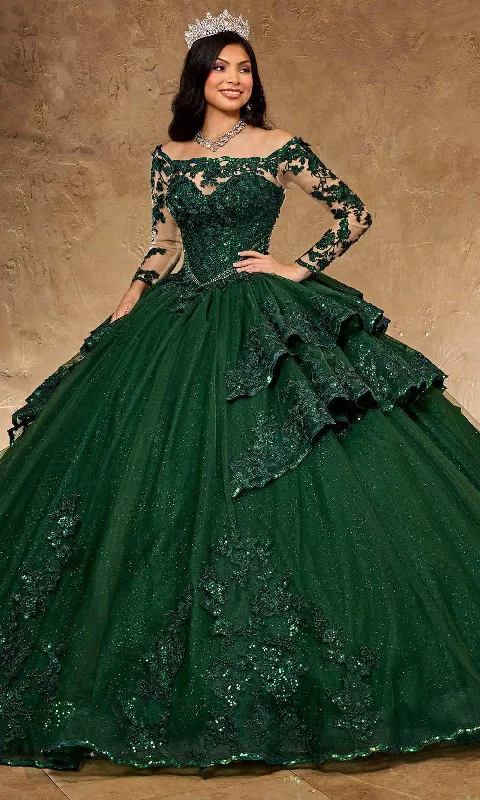 Women's Clothes For Outdoor Events Rachel Allan RQ2192 - Long Sleeve Off Shoulder Ballgown