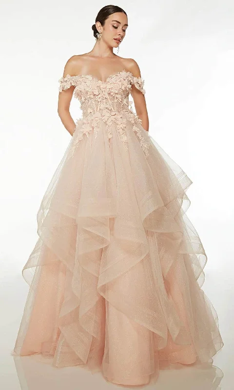 Women's Elegant Apparel Alyce Paris 61532 - Sweetheart Ruffled Tulle Prom Gown