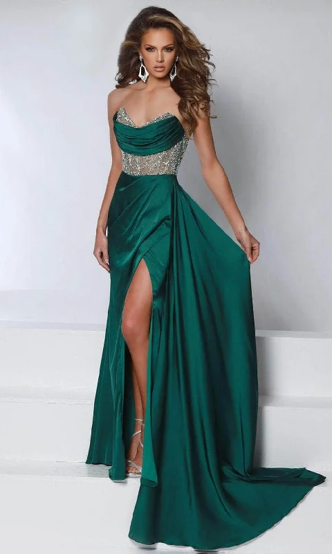 Women's High-End Clothing Johnathan Kayne 2952 - Draped Corset Evening Gown