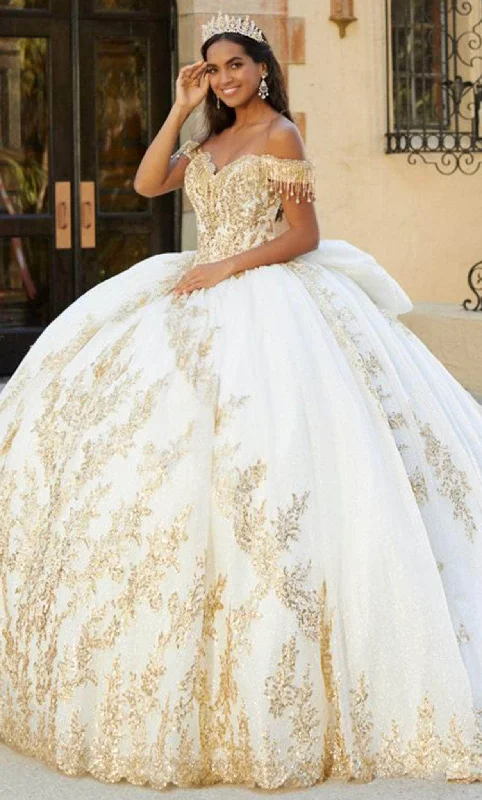 Women's Seasonal Clothing Quinceanera Collection 26060 - Rhinestone Embellished Offshoulder Gown