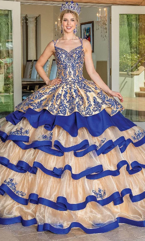 Women's Seasonal Apparel Dancing Queen 1689 - Tiered Ruffle Quinceanera Ballgown