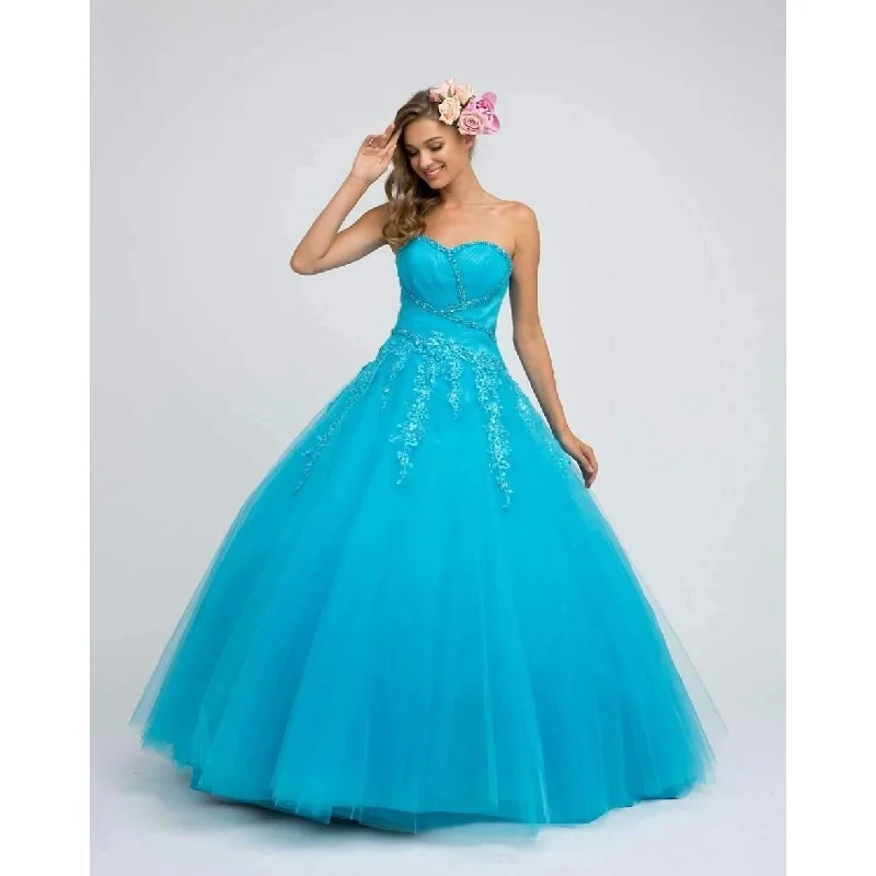 Elegant Clothing For Women Long Strapless Quinceanera Dress Ball Gown