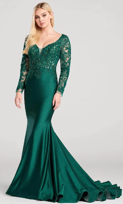 Stylish And Comfortable Clothing For Women Ellie Wilde EW22028 - Cutout Back Mermaid Prom Gown