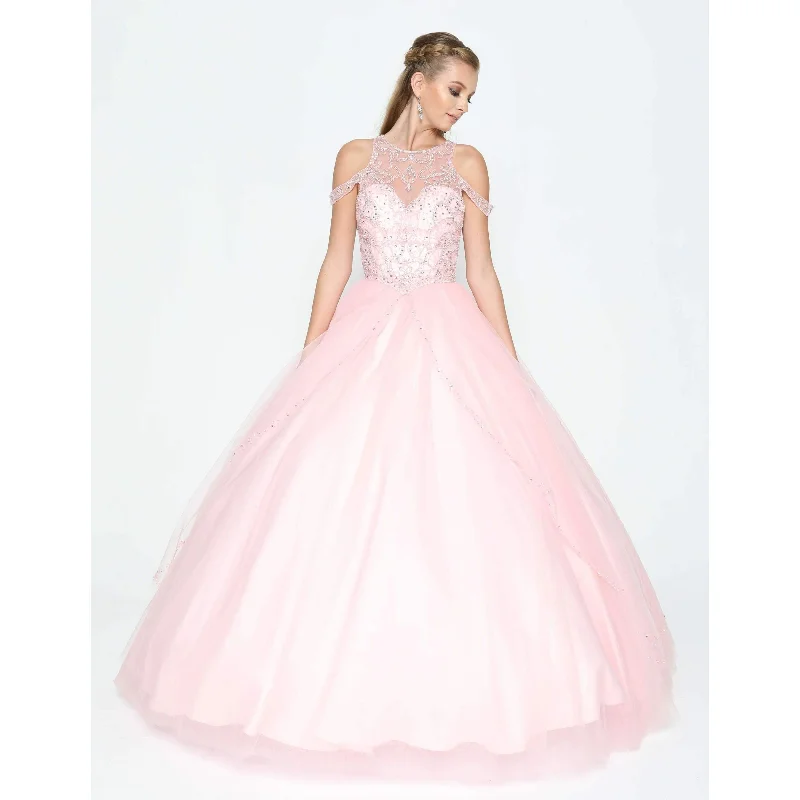 Women's Clothing For Special Occasions Long Quinceanera Off Shoulder Beaded Ball Gown