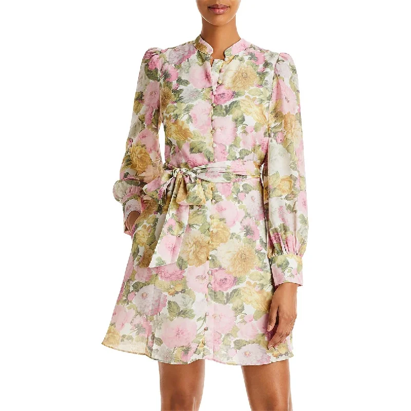 Timeless Women's Garments Lucy Paris Womens Nikole Floral Mini Fit & Flare Dress