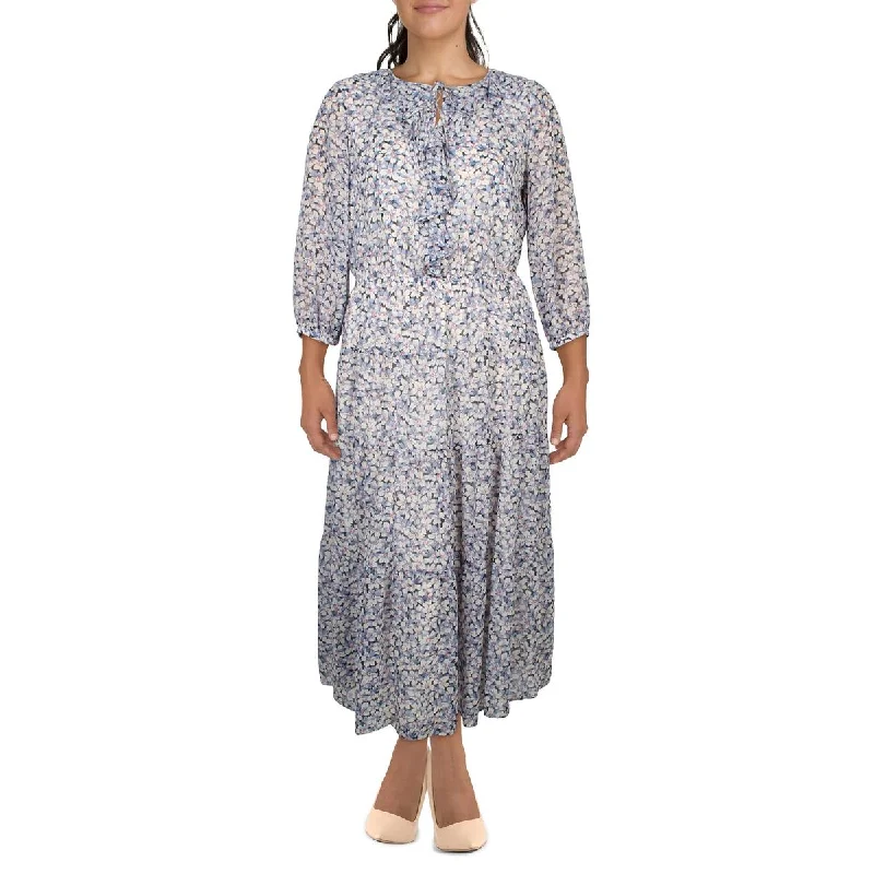 Women's Trendy Garments Lauren Ralph Lauren Womens Floral Print Georgette Maxi Dress