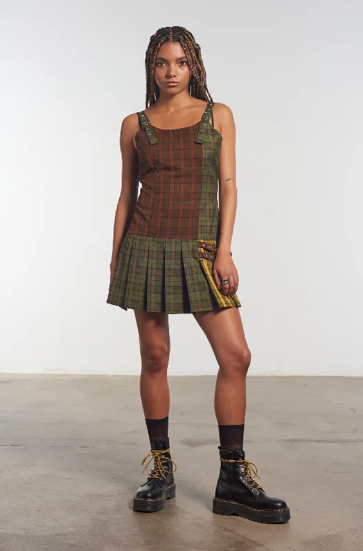 Women's Fashion-Forward Apparel Viv Tartan Mini Dress