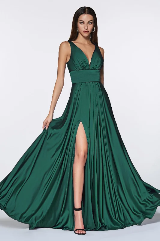 Formal Outfit For Women Cinderella Divine CD7469 Long Prom Dress Evening Gown Emerald