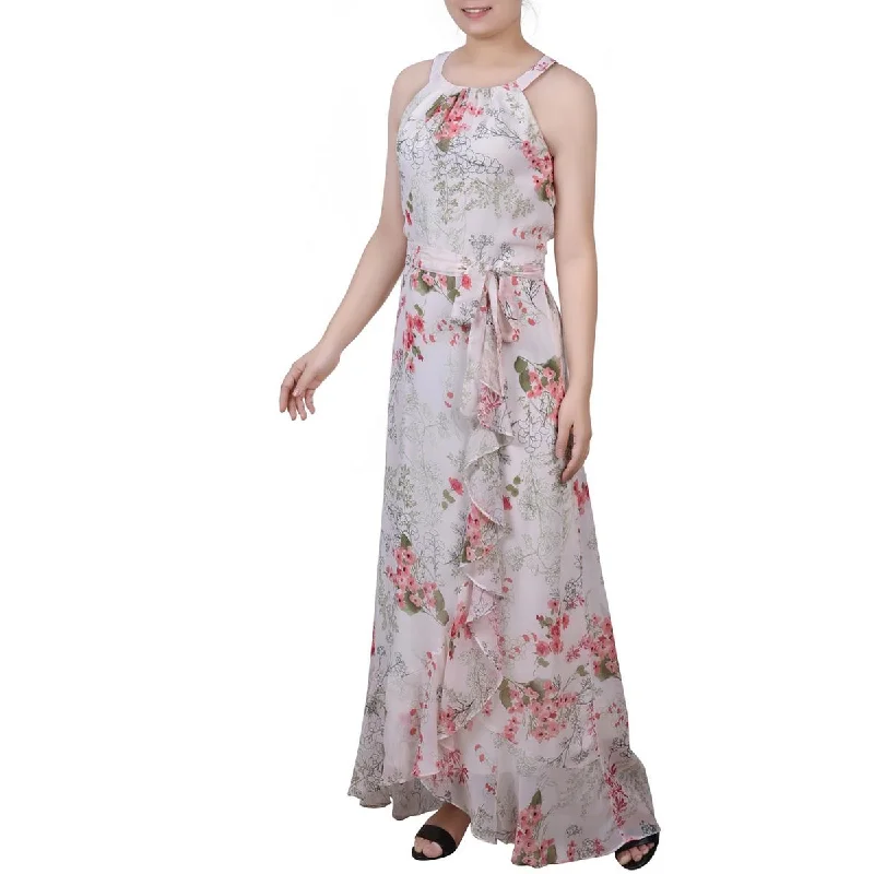 Women's Athletic Garments NY Collection Womens Chiffon Floral Maxi Dress