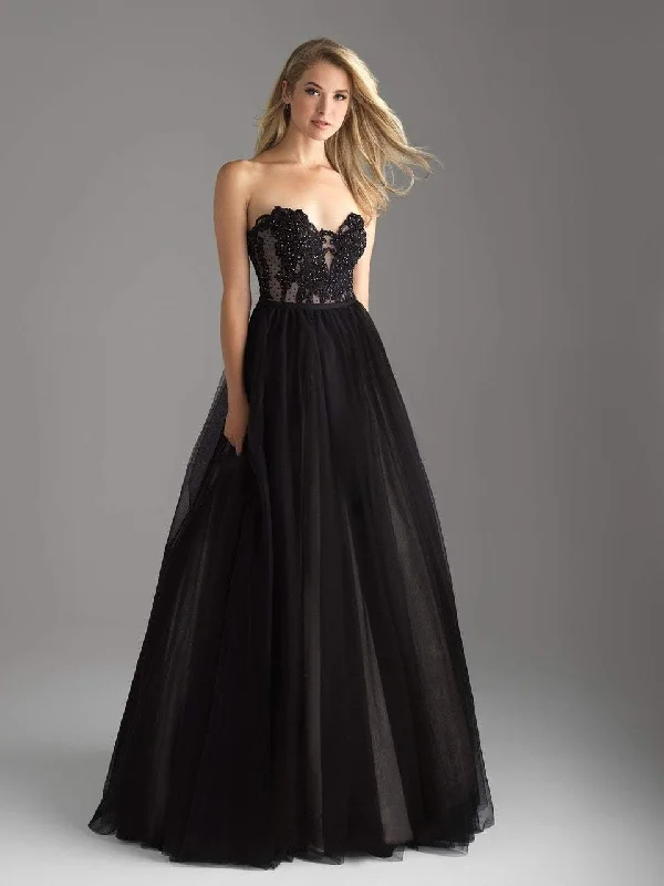 Women's Cozy Outfit For Lounging Madison James Beaded Lace Sweetheart Tulle Ballgown 18-600