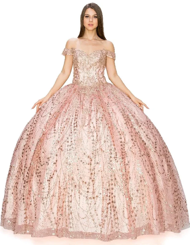 Sustainable Fashion Clothing For Women Long Ball Gown Off Shoulder Glitter Quinceanera Dress