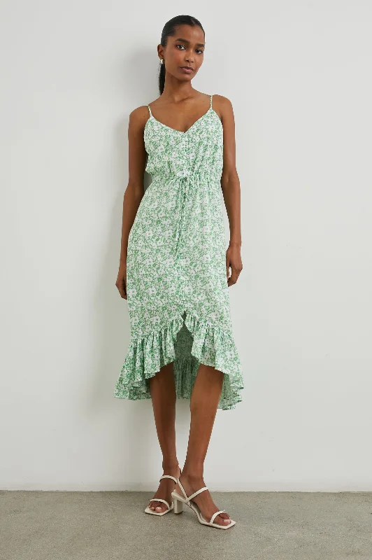 Women's Clothing For Casual Outings FRIDA DRESS - GREEN TEXTURE FLORAL