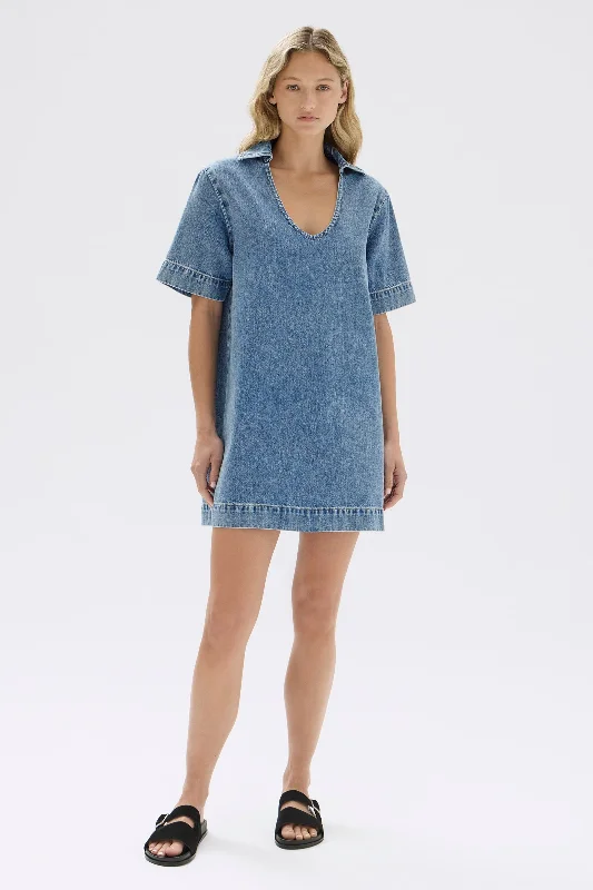 Modern Women's Apparel Genevieve Denim Mini Dress