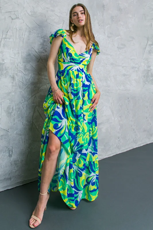 Classic Clothes For Women KEEP LOOKING FLORAL WOVEN MAXI DRESS