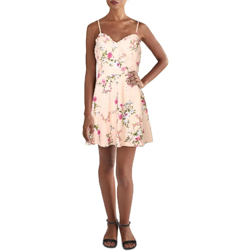 Women's Apparel And Garments Trixxi Womens Juniors Floral A-Line Fit & Flare Dress