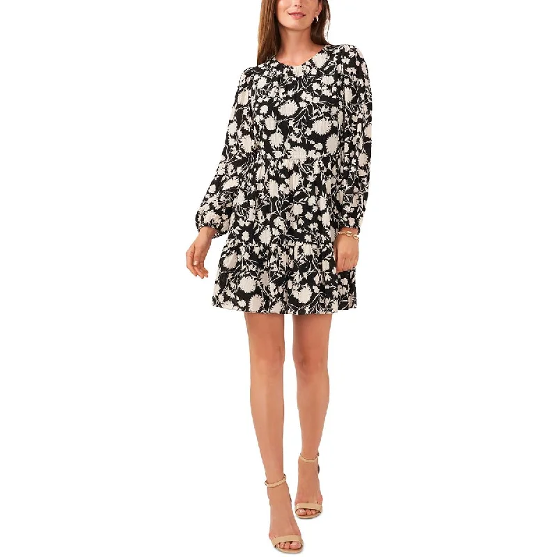 Chic Women's Garments MSK Womens Floral Print  Shift Dress