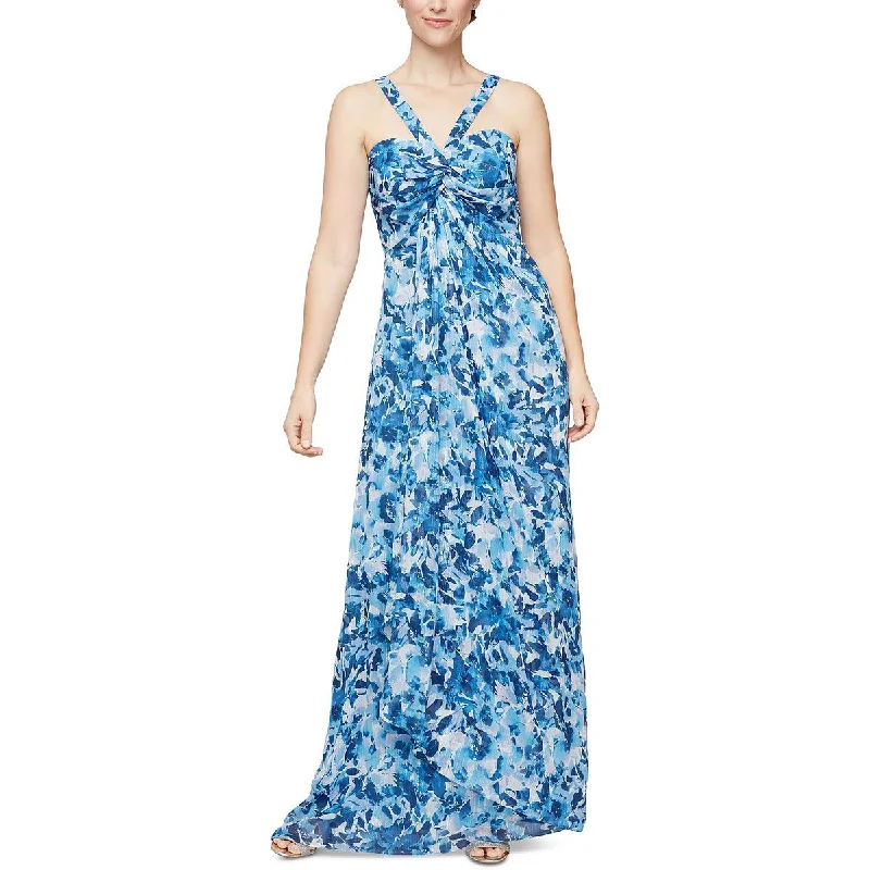 Women's Tops And Clothing Alex & Eve Womens Floral Print Long Halter Dress