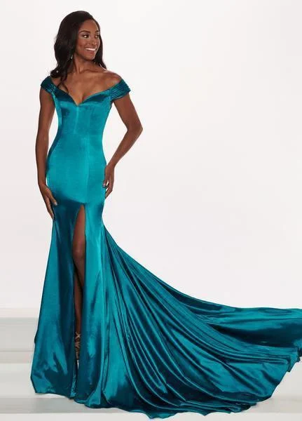 Women's Relaxed Clothes Rachel Allan - Beaded Illusion Back Mermaid Gown 5059 - 1 pc Deep Jade In Size 6 Available