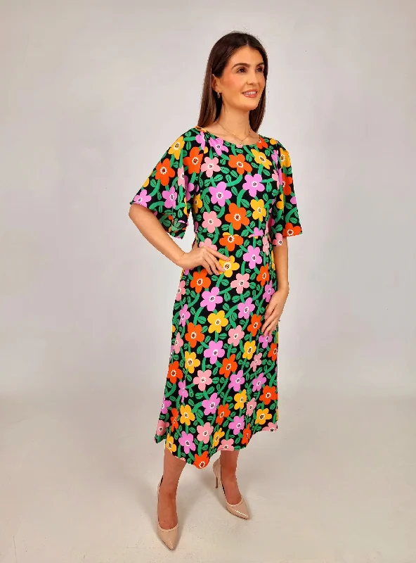 Women's Sporty Chic Clothes Traffic People Multi Coloured Floral Serena Dress