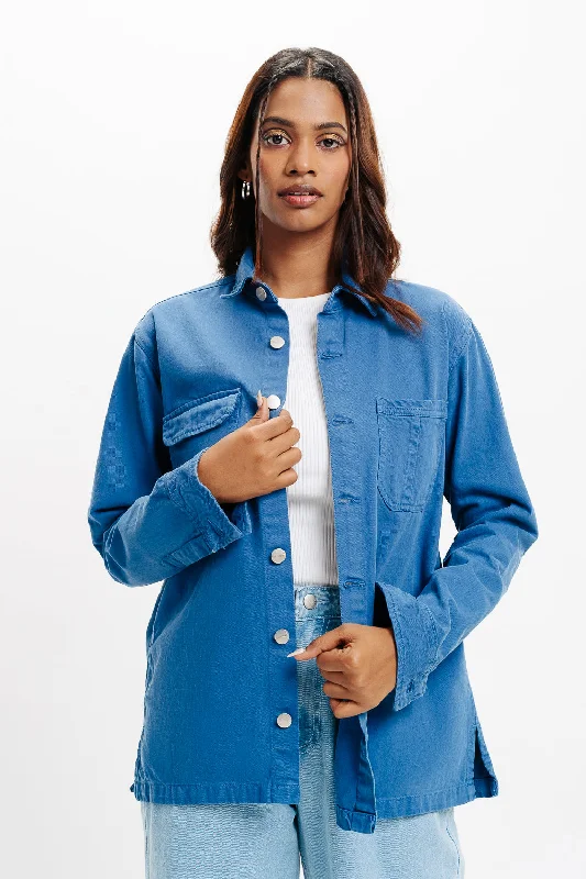 Sustainable Women's Clothes Denim Ef. Sapphire Shacket