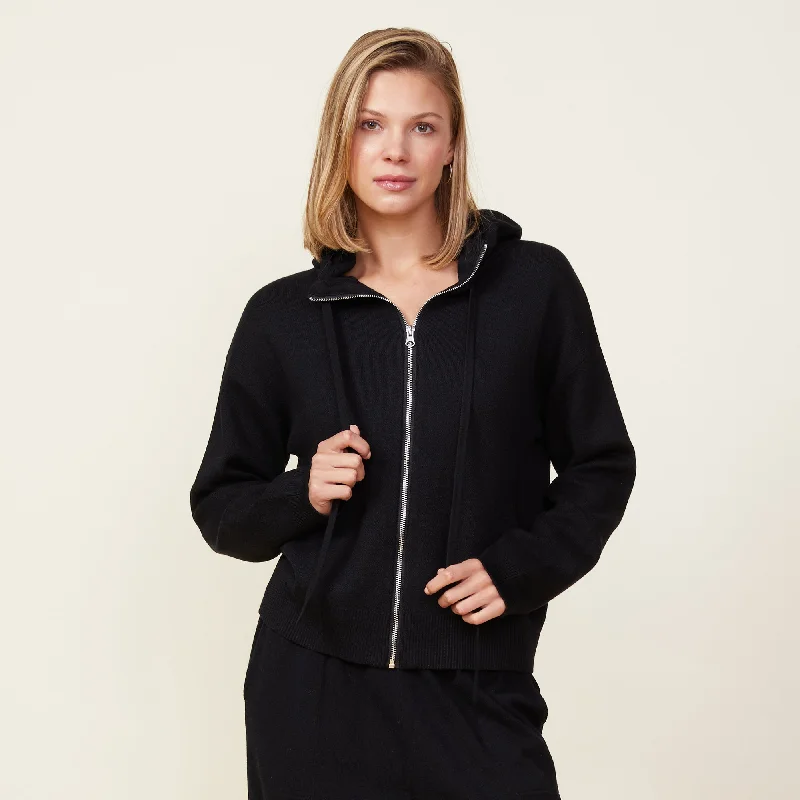 Women's Sporty Clothes Soft Knit Zip Up Hoody