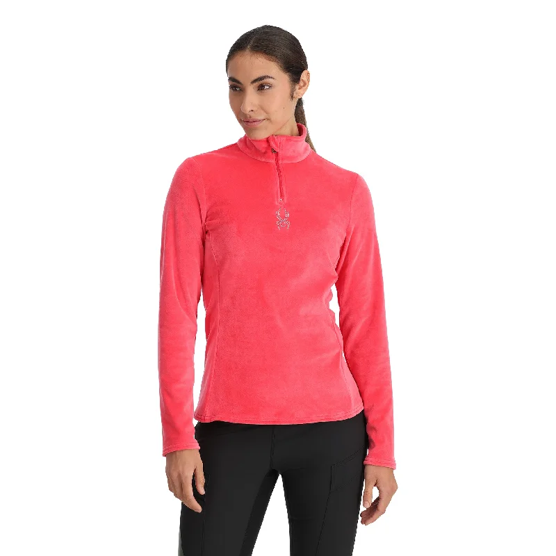 Stylish Women's Outfit Womens Shimmer Bug Half Zip - Prism Pink