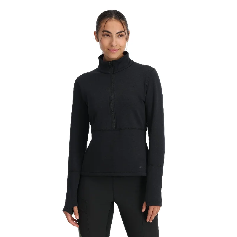 Women's Casual Wear Outfit Womens Speed Fleece Half Zip - Black