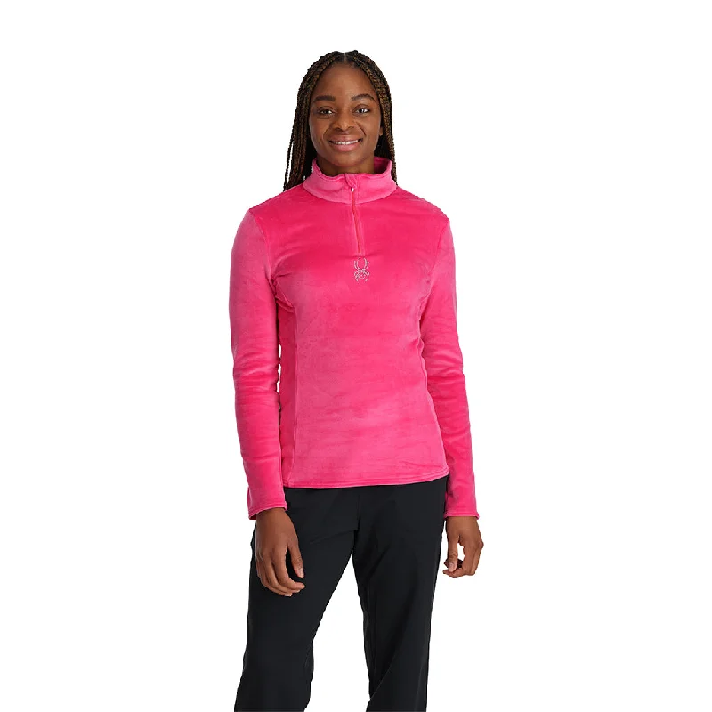 Women's Activewear Garments Womens Shimmer Bug Half Zip - Pink