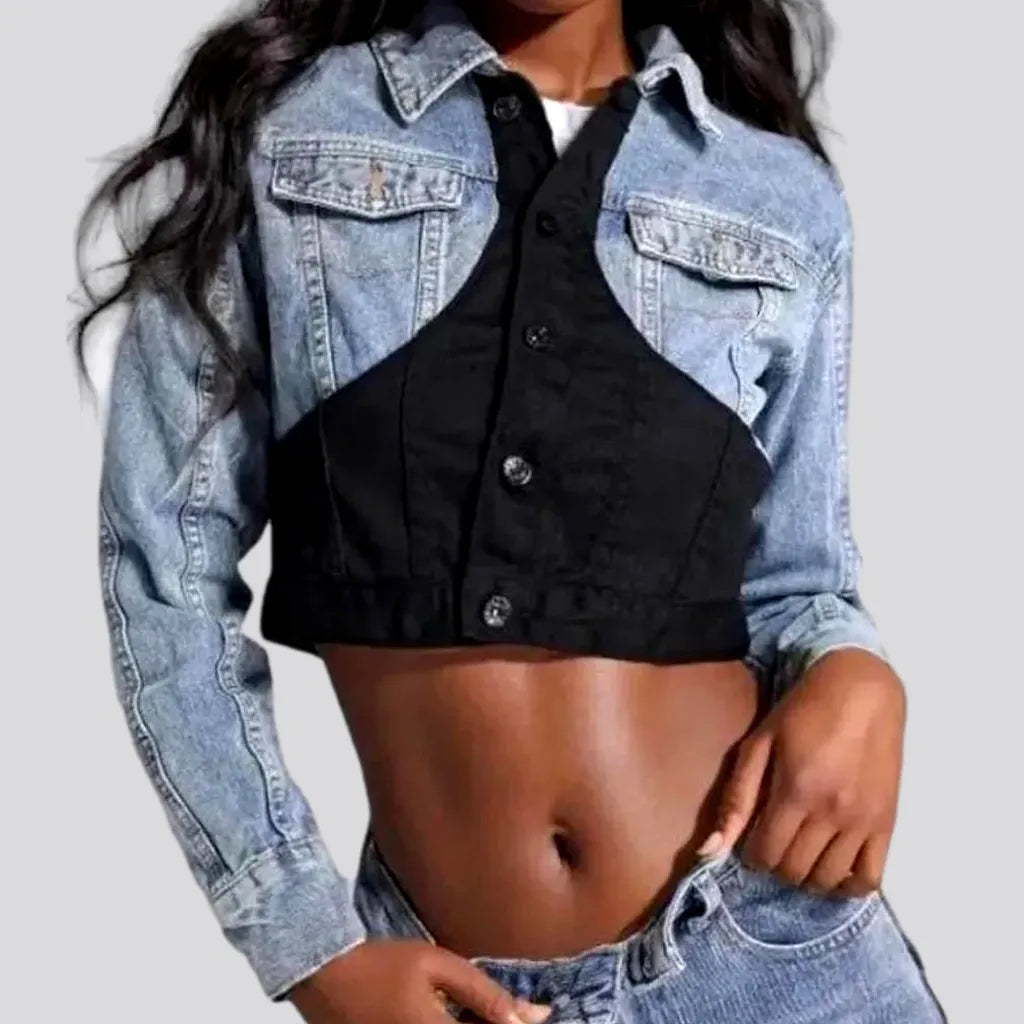 Women's Elegant Apparel Street black women's jean jacket