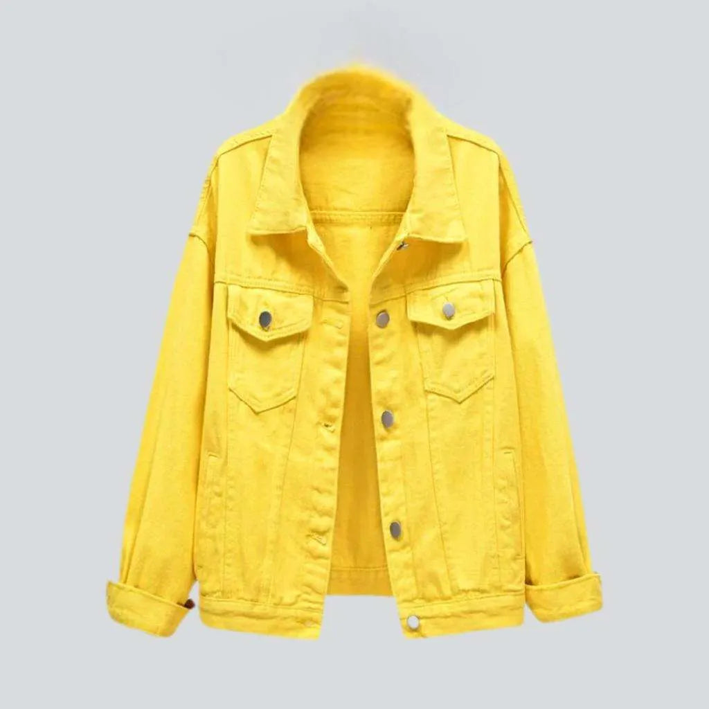 Women's Elegant Clothes Y2k color jeans jacket for ladies