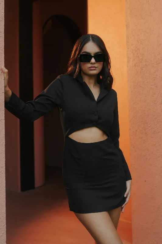 Women's Cozy Clothes Kim's Black Blazer Dress